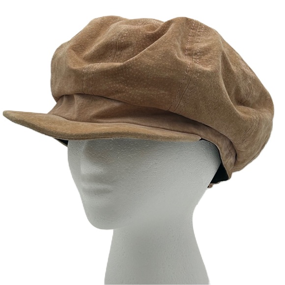 Wilsons Leather Accessories - Wilson Leather Cabbie Hat Suede Newsboy Cap Slouchy Lined One Size Blush Pink